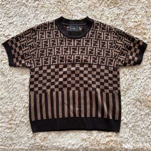 Fendi Women’s vintage brown wool sweater